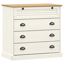 Ladekast Vigo 80X40X76 Cm Massief Grenenhout Wit