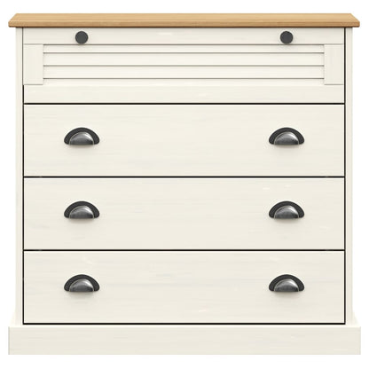 Ladekast Vigo 80X40X76 Cm Massief Grenenhout Wit