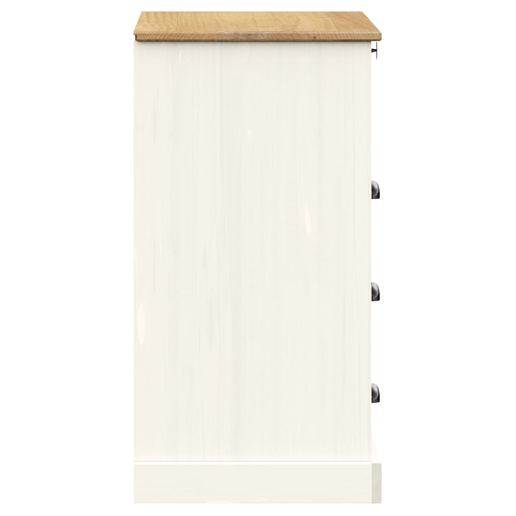 Ladekast Vigo 80X40X76 Cm Massief Grenenhout Wit