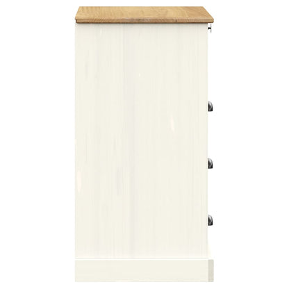 Ladekast Vigo 80X40X76 Cm Massief Grenenhout Wit