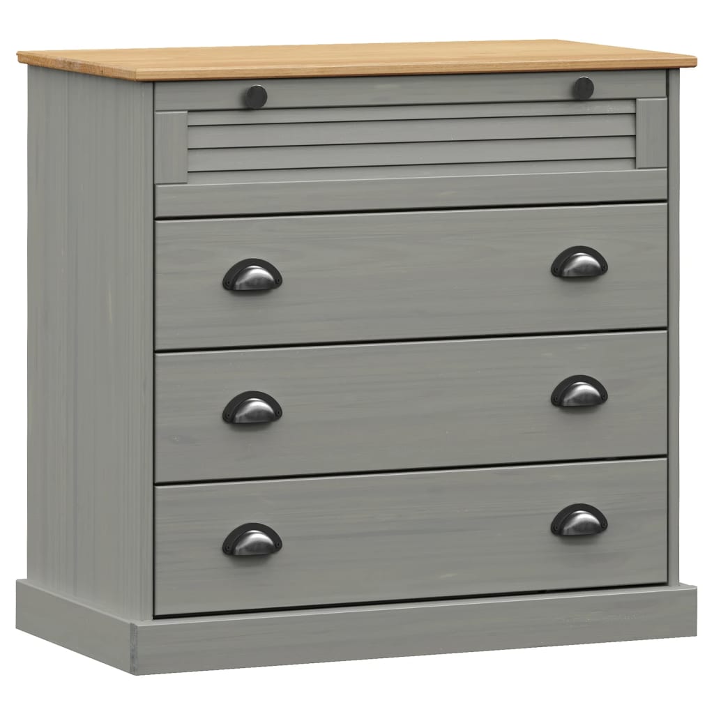 Ladekast VIGO 80x40x76 cm massief grenenhout grijs