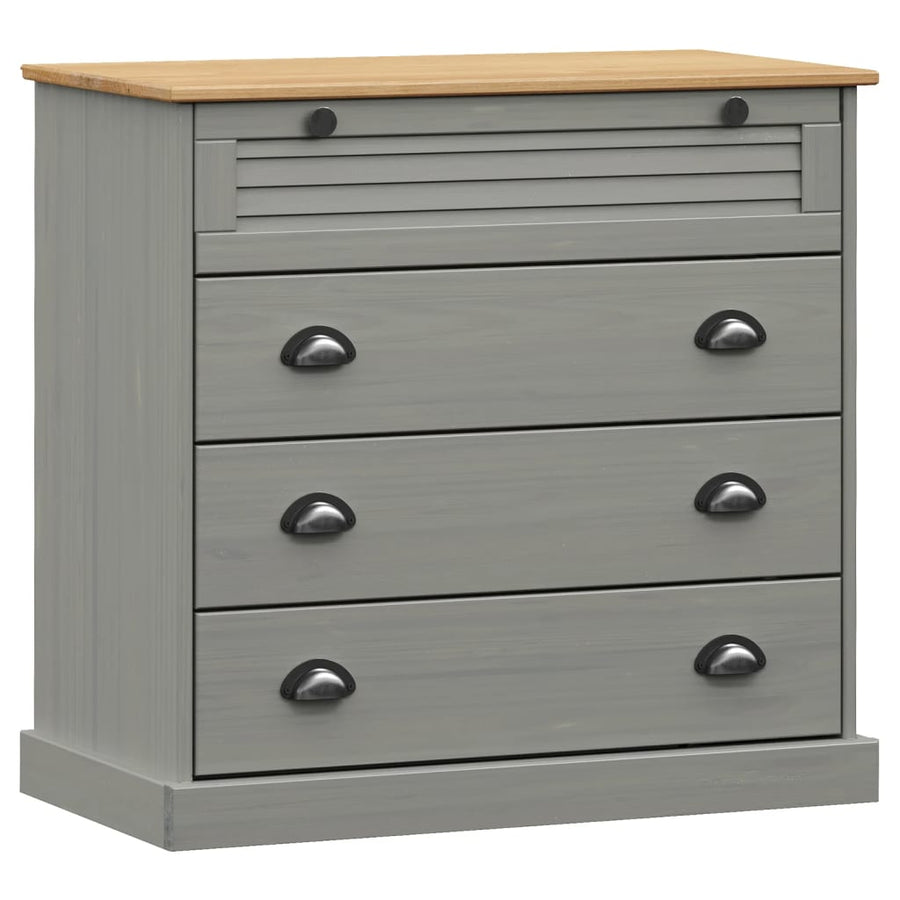 Ladekast VIGO 80x40x76 cm massief grenenhout grijs
