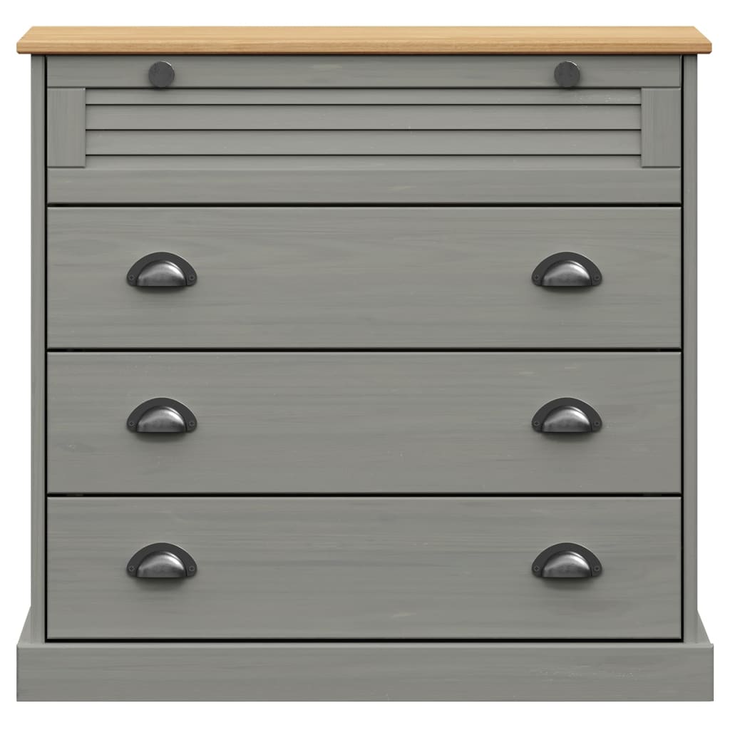Ladekast VIGO 80x40x76 cm massief grenenhout grijs