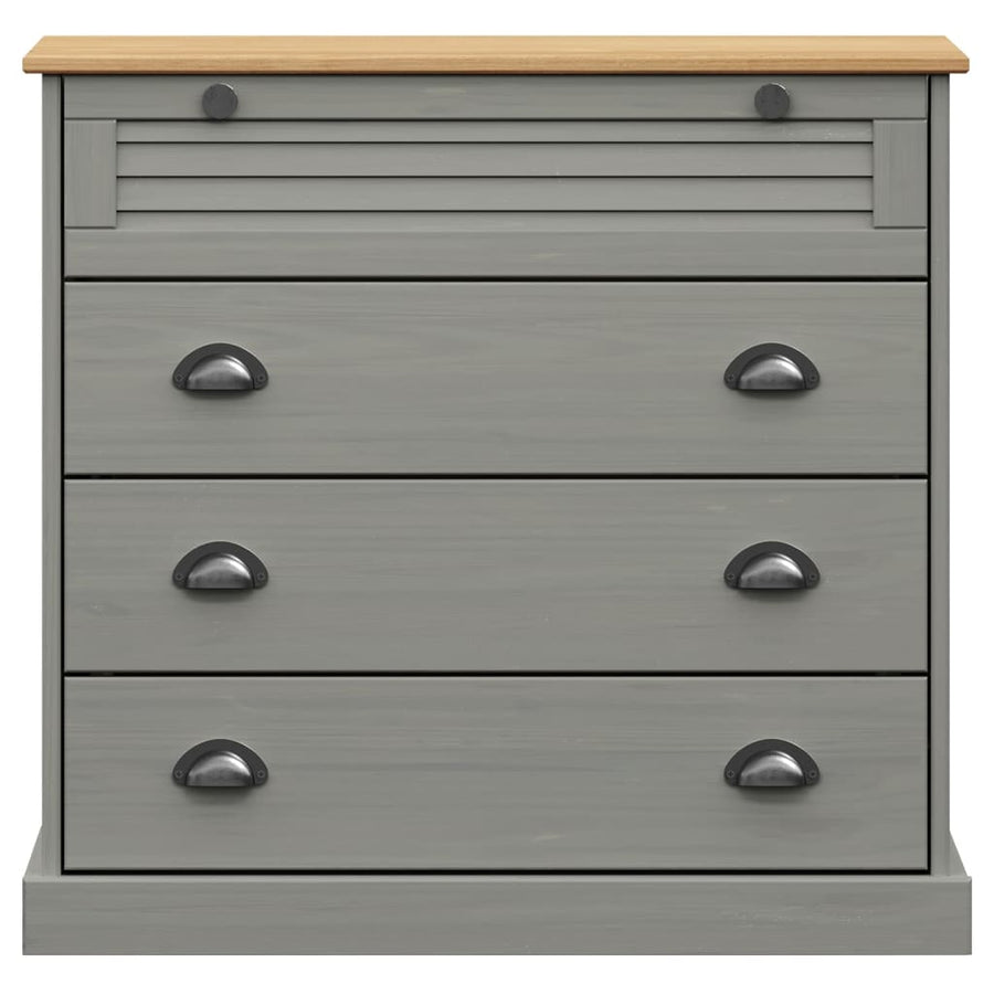 Ladekast VIGO 80x40x76 cm massief grenenhout grijs