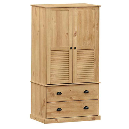 Kledingkast Vigo 90X55X170 Cm Massief Grenenhout Bruin