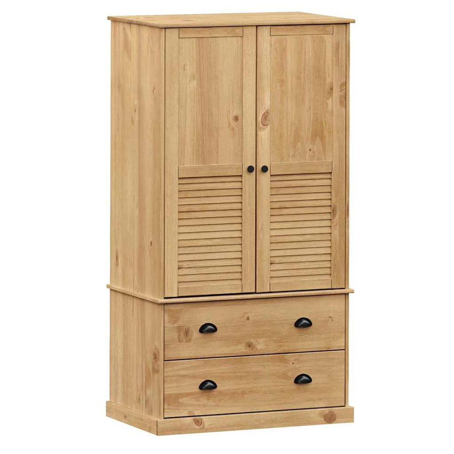 Kledingkast Vigo 90X55X170 Cm Massief Grenenhout Bruin