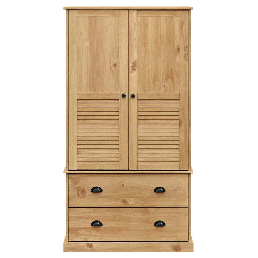 Kledingkast Vigo 90X55X170 Cm Massief Grenenhout Bruin