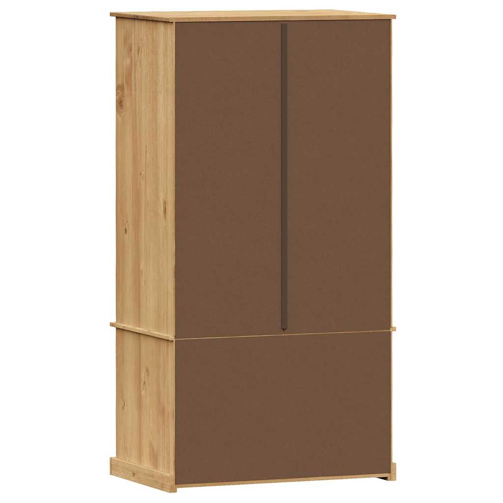 Kledingkast Vigo 90X55X170 Cm Massief Grenenhout Bruin