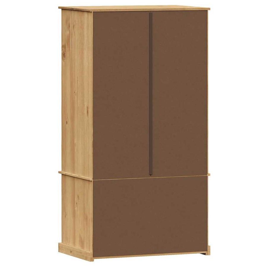 Kledingkast Vigo 90X55X170 Cm Massief Grenenhout Bruin