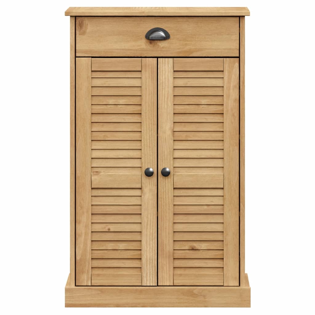 Schoenenkast Vigo 60X35X96 Cm Massief Grenenhout 1 Bruin