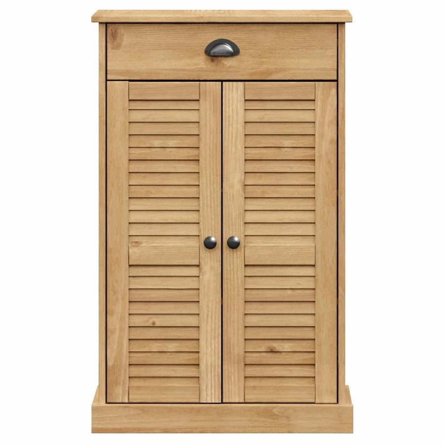 Schoenenkast Vigo 60X35X96 Cm Massief Grenenhout 1 Bruin