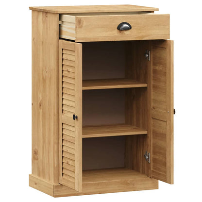 Schoenenkast Vigo 60X35X96 Cm Massief Grenenhout 1 Bruin