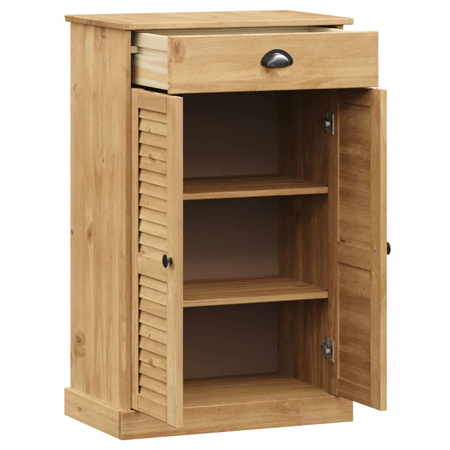 Schoenenkast Vigo 60X35X96 Cm Massief Grenenhout 1 Bruin