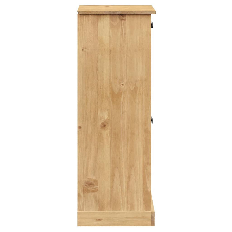 Schoenenkast Vigo 60X35X96 Cm Massief Grenenhout 1 Bruin
