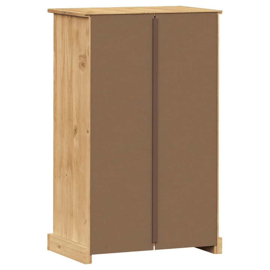 Schoenenkast Vigo 60X35X96 Cm Massief Grenenhout 1 Bruin