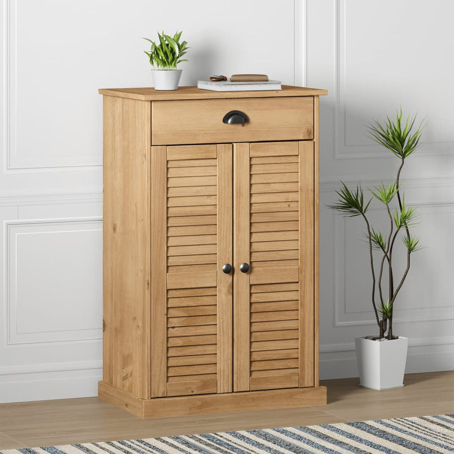 Schoenenkast Vigo 60X35X96 Cm Massief Grenenhout 1 Bruin