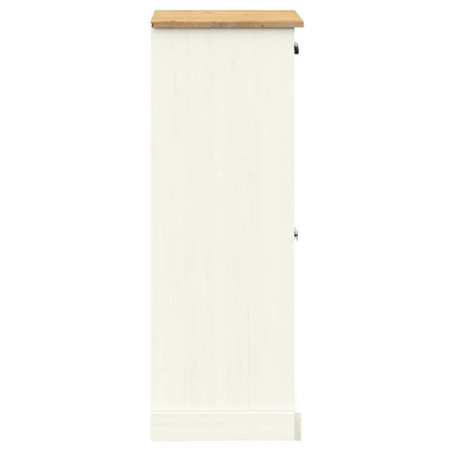Schoenenkast Vigo 60X35X96 Cm Massief Grenenhout Wit