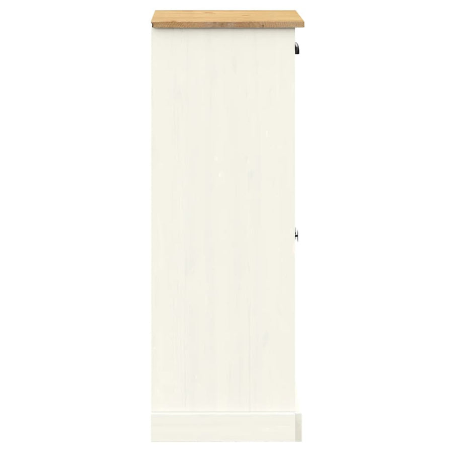 Schoenenkast Vigo 60X35X96 Cm Massief Grenenhout Wit