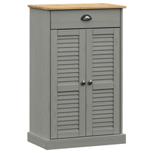 Schoenenkast Vigo 60X35X96 Cm Massief Grenenhout Grijs