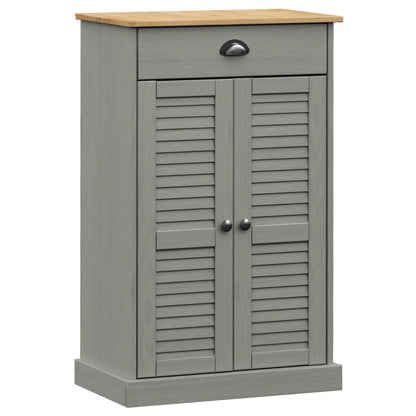 Schoenenkast Vigo 60X35X96 Cm Massief Grenenhout Grijs