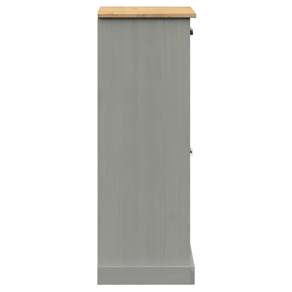 Schoenenkast Vigo 60X35X96 Cm Massief Grenenhout Grijs