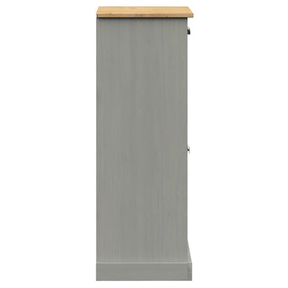 Schoenenkast Vigo 60X35X96 Cm Massief Grenenhout Grijs