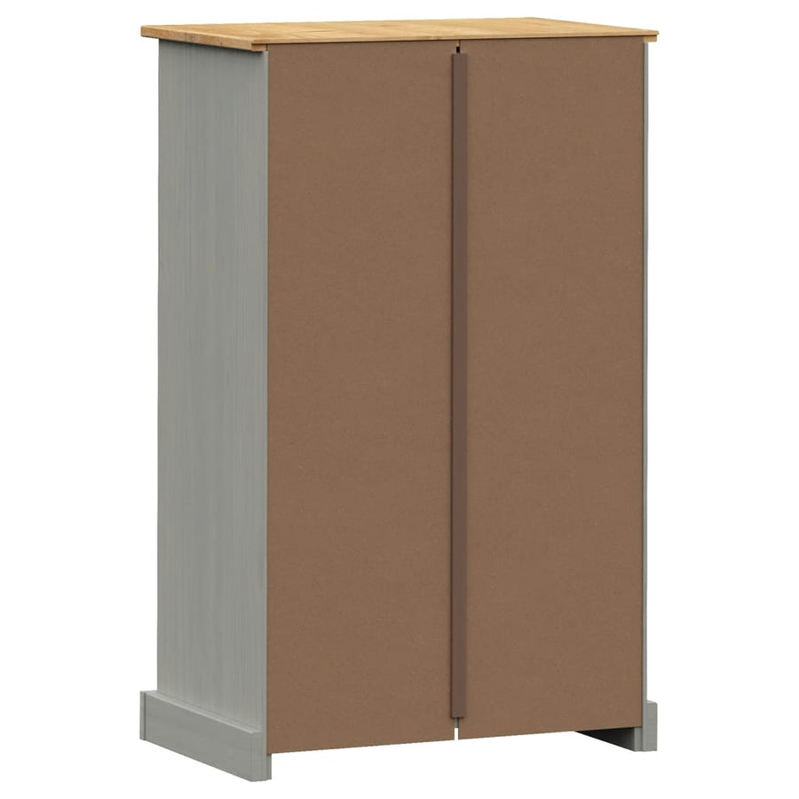 Schoenenkast Vigo 60X35X96 Cm Massief Grenenhout Grijs