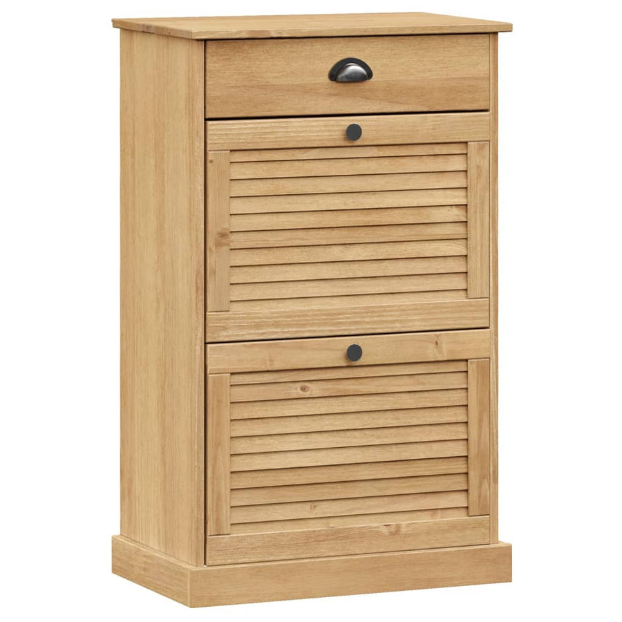 Schoenenkast Vigo 60X35X96 Cm Massief Grenenhout 1 Bruin