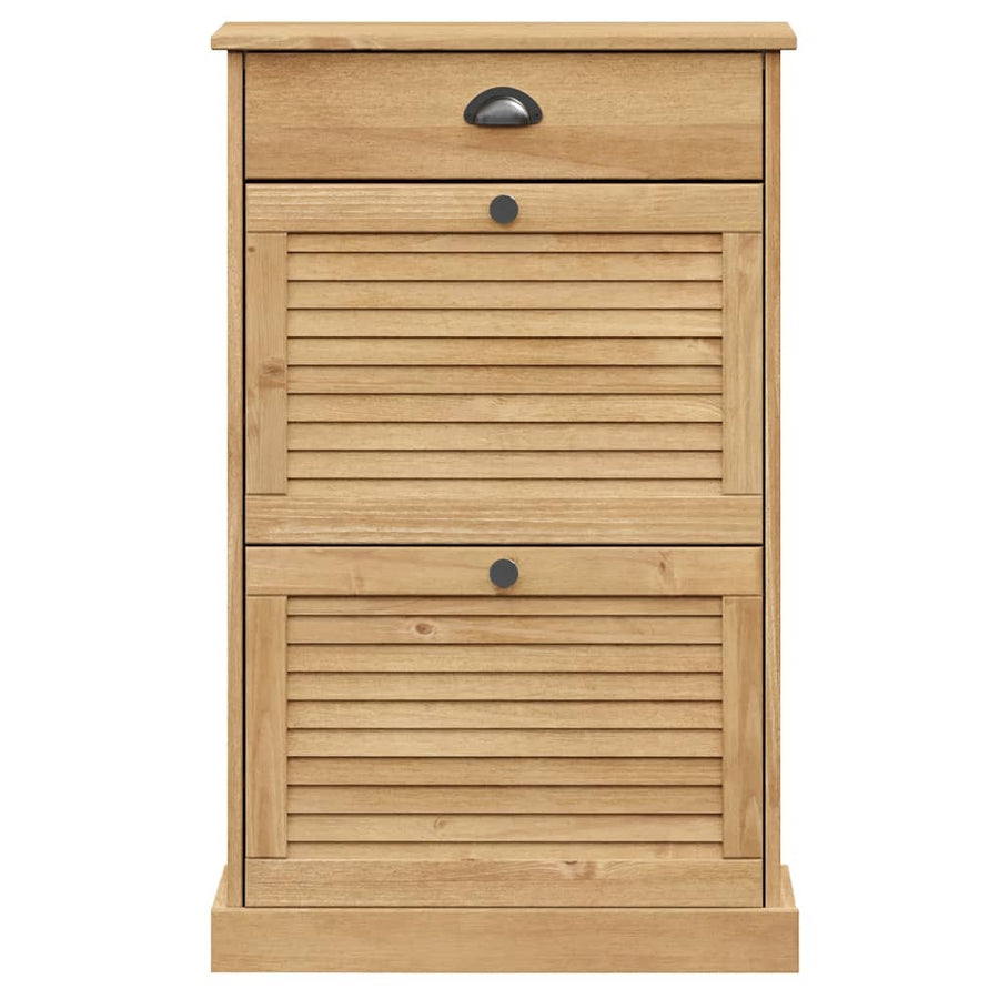 Schoenenkast Vigo 60X35X96 Cm Massief Grenenhout 1 Bruin