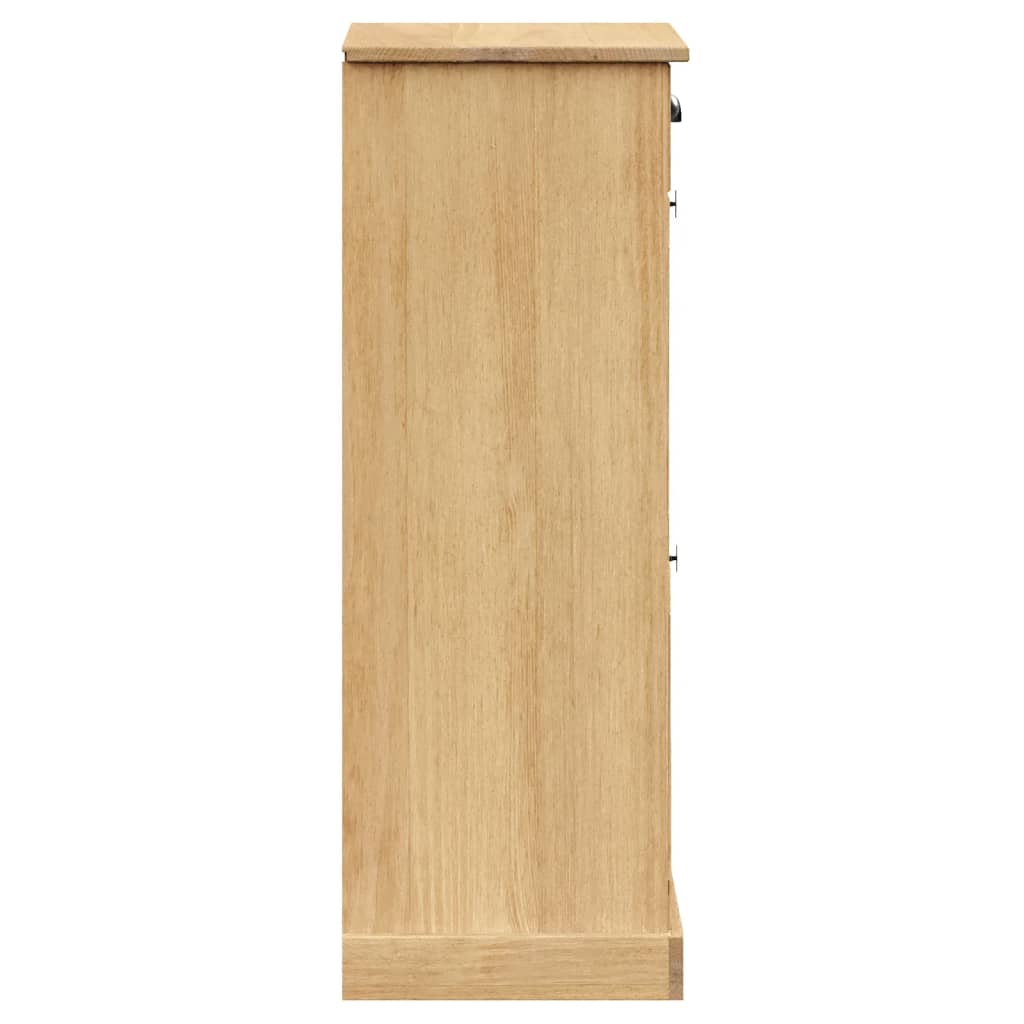 Schoenenkast Vigo 60X35X96 Cm Massief Grenenhout 1 Bruin