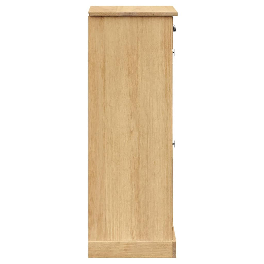Schoenenkast Vigo 60X35X96 Cm Massief Grenenhout 1 Bruin
