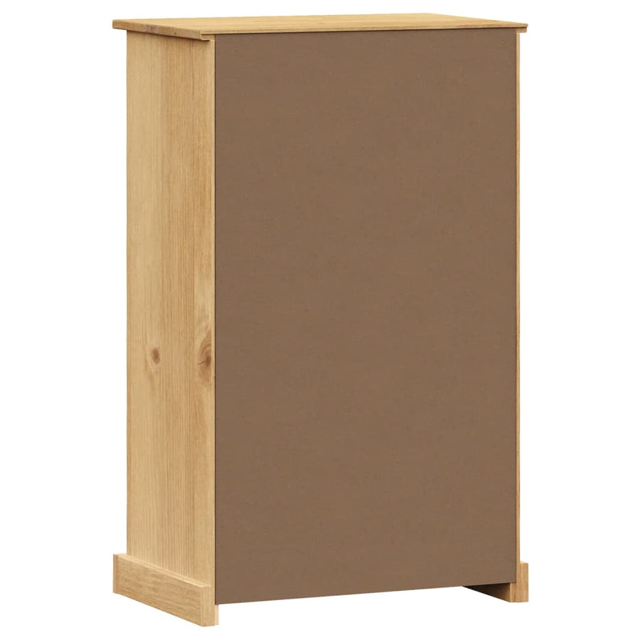 Schoenenkast Vigo 60X35X96 Cm Massief Grenenhout 1 Bruin