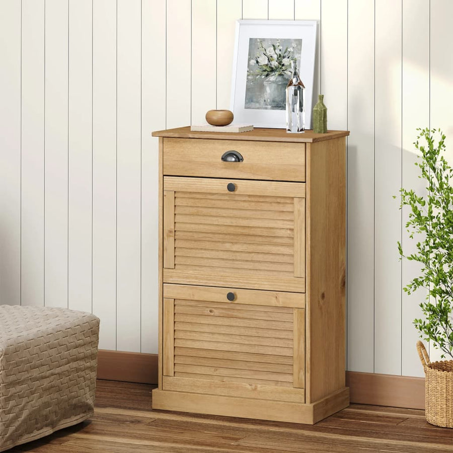 Schoenenkast Vigo 60X35X96 Cm Massief Grenenhout 1 Bruin