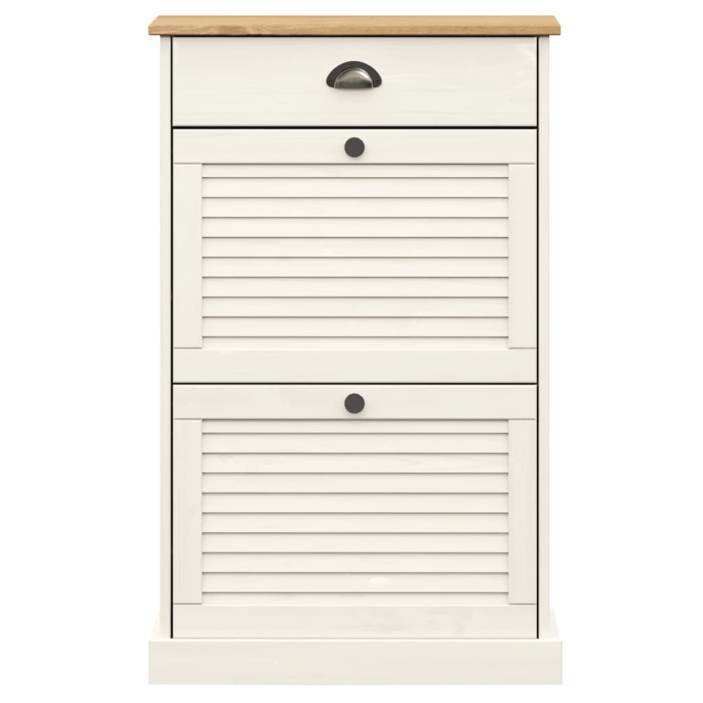 Schoenenkast Vigo 60X35X96 Cm Massief Grenenhout Wit