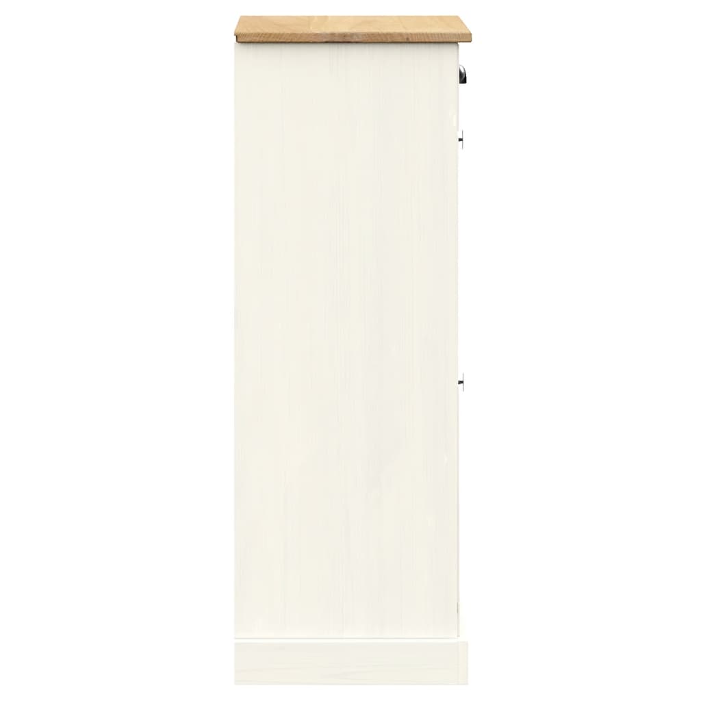 Schoenenkast Vigo 60X35X96 Cm Massief Grenenhout Wit