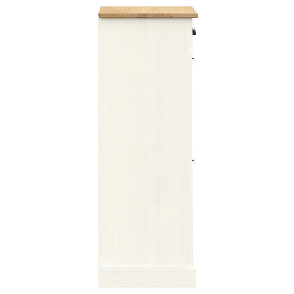 Schoenenkast Vigo 60X35X96 Cm Massief Grenenhout Wit