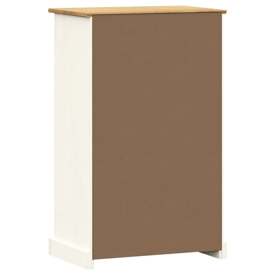 Schoenenkast Vigo 60X35X96 Cm Massief Grenenhout Wit
