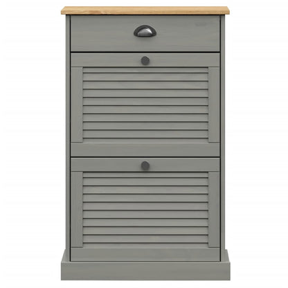 Schoenenkast VIGO 60x35x96 cm massief grenenhout grijs