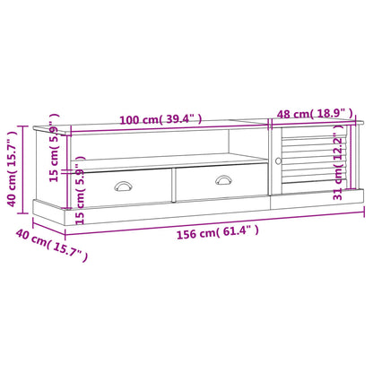 Tv-Meubel Vigo 56X40X40 Cm Massief Grenenhout Bruin