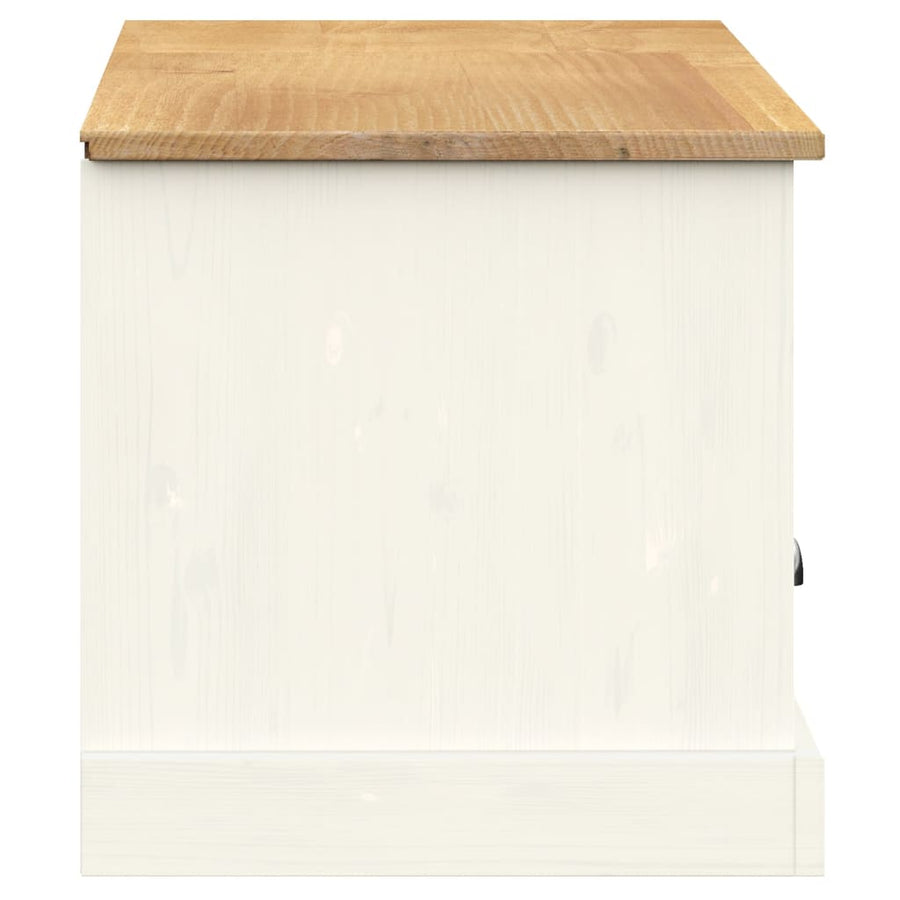 Tv-Meubel Vigo 56X40X40 Cm Massief Grenenhout Wit