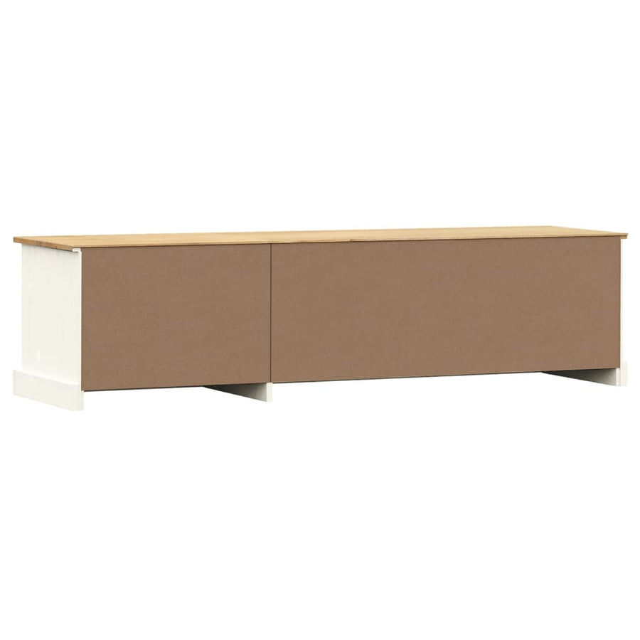 Tv-Meubel Vigo 56X40X40 Cm Massief Grenenhout Wit