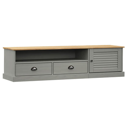 Tv-Meubel Vigo 56X40X40 Cm Massief Grenenhout Grijs
