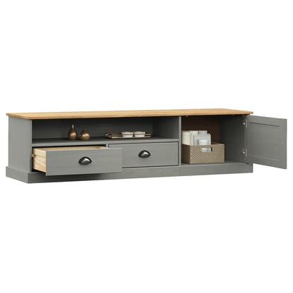 Tv-Meubel Vigo 56X40X40 Cm Massief Grenenhout Grijs