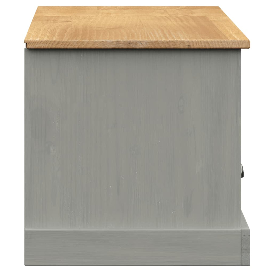 Tv-Meubel Vigo 56X40X40 Cm Massief Grenenhout Grijs