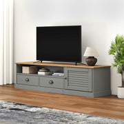 Tv-meubel 156x40x40 cm massief grenenhout grijs