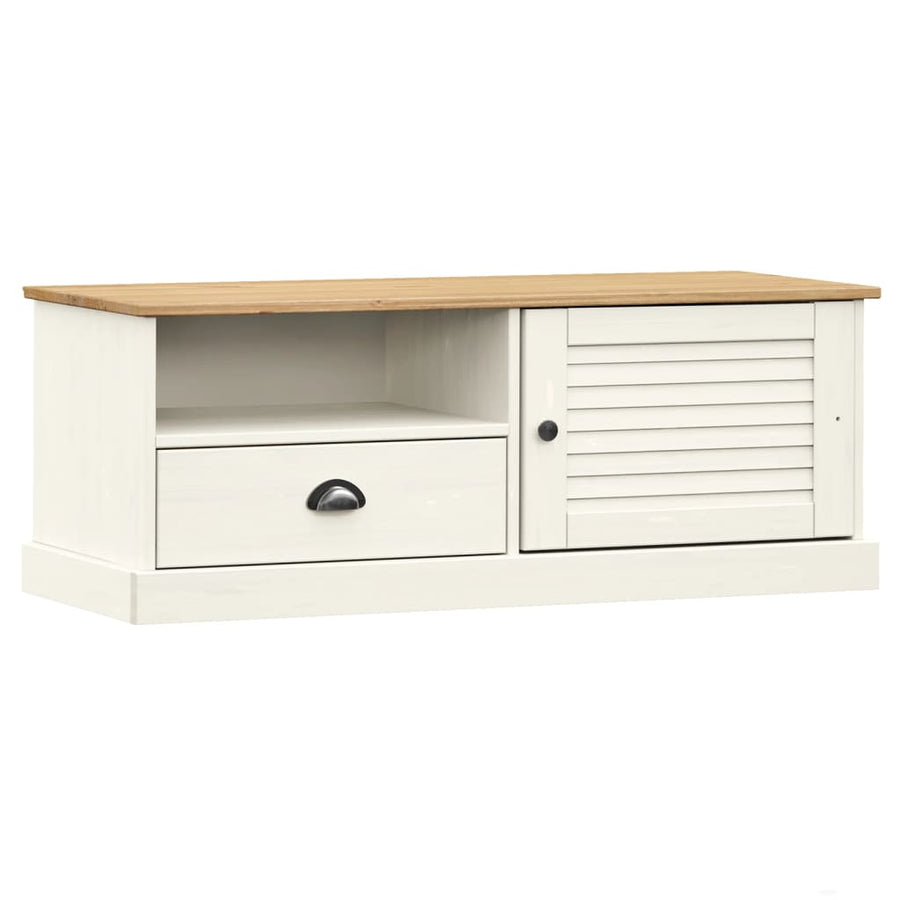 Tv-meubel VIGO 106x40x40 cm massief grenenhout wit