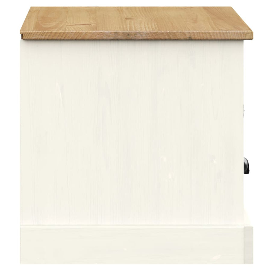 Tv-meubel VIGO 106x40x40 cm massief grenenhout wit