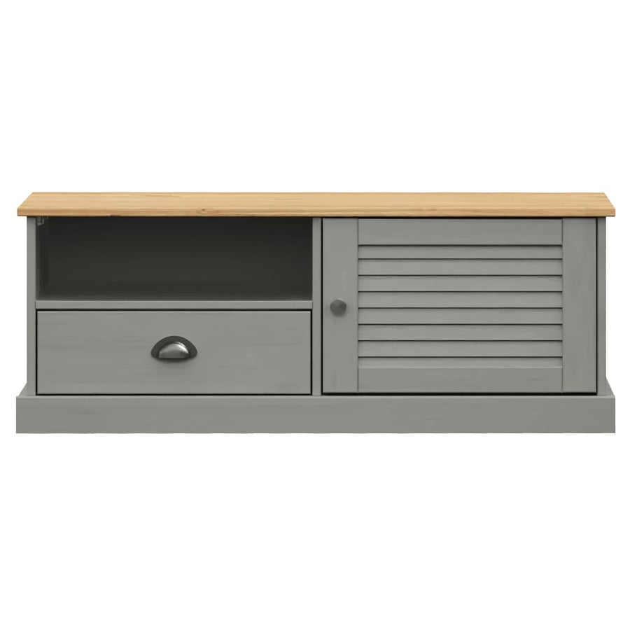 Tv-Meubel Vigo 06X40X40 Cm Massief Grenenhout Grijs