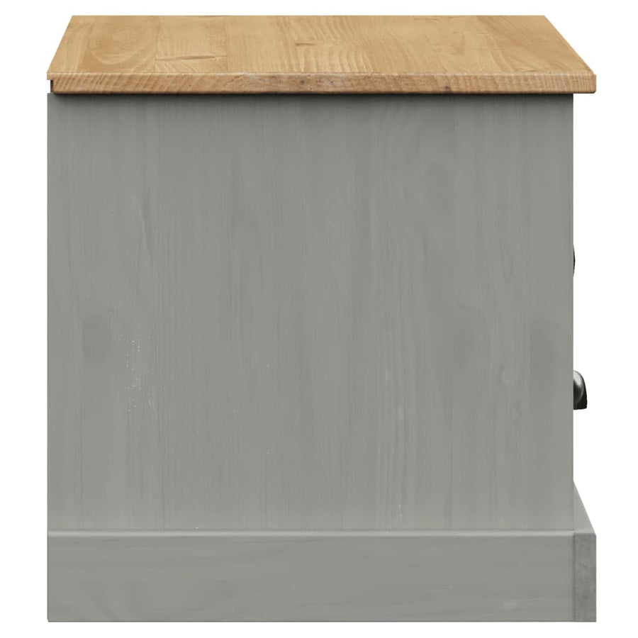Tv-Meubel Vigo 06X40X40 Cm Massief Grenenhout Grijs