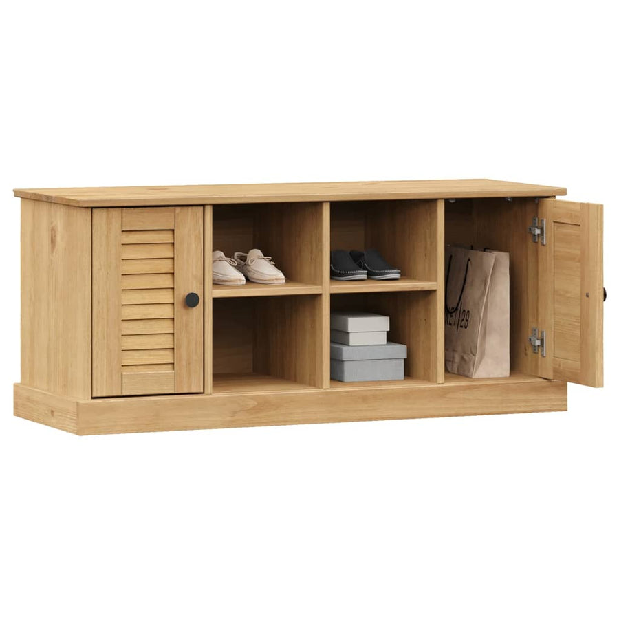 Schoenenbank Vigo 106X35X45 Cm Massief Grenenhout Bruin